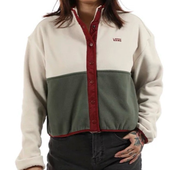 Vans Jackets & Blazers - Vans Women's Patchwork Mock Neck Fleece Size S